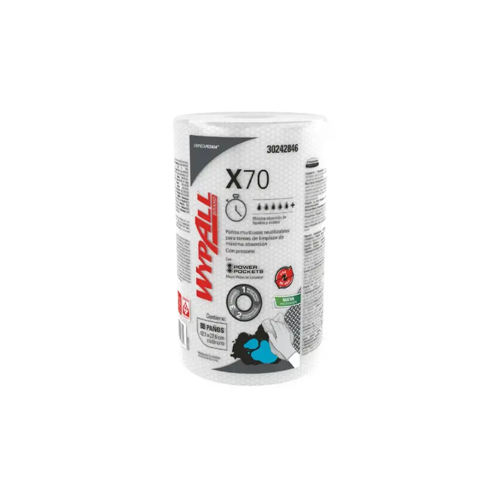 Paño Wypall X-70 en rollo Power Pockets x88u- Kimberly Clark