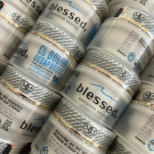 CAJA X 10 UN CREMA ANESTESIA BLESSED BENDITO ALIVIO 30GR