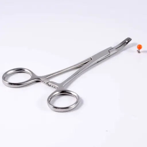 [PRC-725] Pinza dermal curva sujeta perno