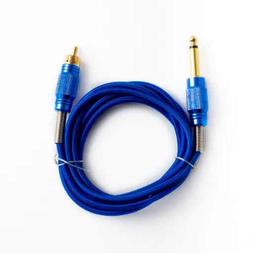 [CLI-034] Clip RCA cable de tela Azul