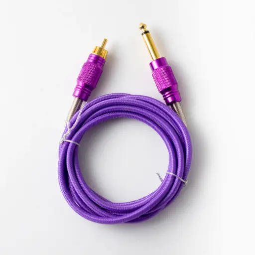 [CLI-029] Clip RCA cable de tela Purpura
